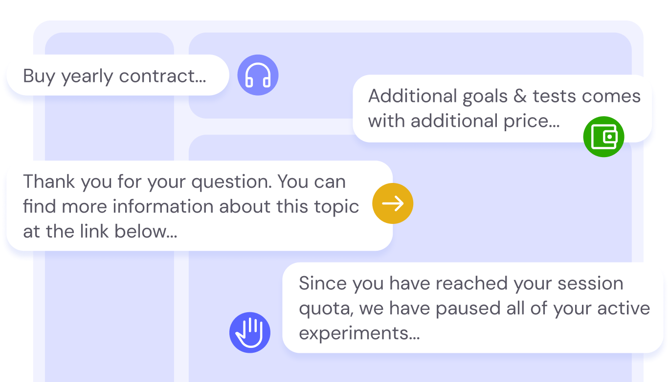 Chat messages about common testing frustrations